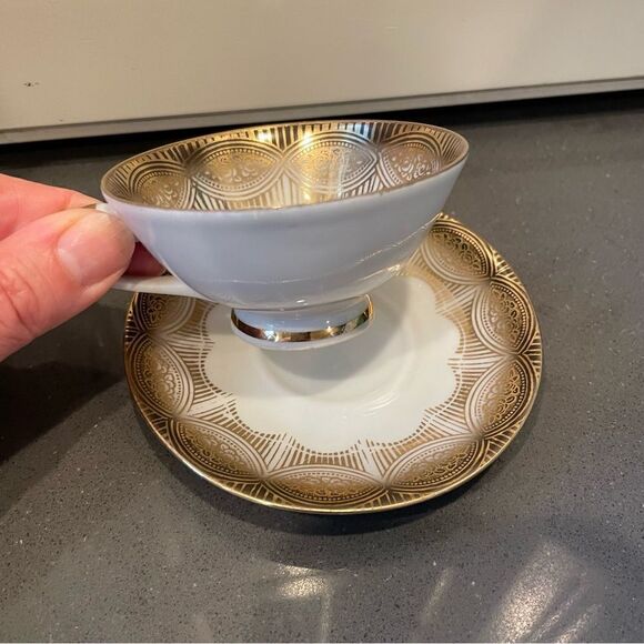 Antique Hand painted German Gareis, Kuhnl & Co Bavaria Porcelain Bone China Cup - Picture 6 of 16